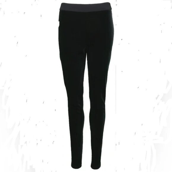 Joseph Ribkoff Black Velvet High Waist Pants - Picture 1 of 7